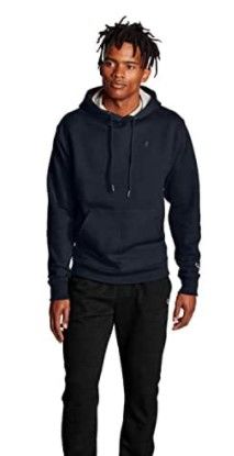 Photo 1 of Champion Men's Powerblend Fleece Hoodie, C Logo, Black , (2XL)
