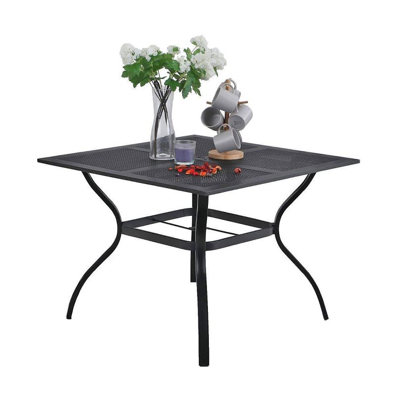 Photo 1 of 37"x37" Square Dining Table - Black - Captiva Designs

