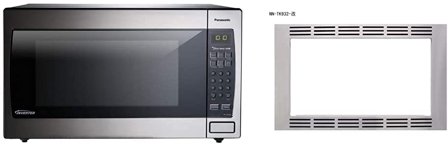 Photo 1 of Panasonic Microwave Oven NN-SN966S Stainless Steel Countertop/Built-In with Inverter Technology and Genius Sensor, 2.2 Cubic Foot, 1250W & 30 TRIM KIT, 30 inch, Silver
