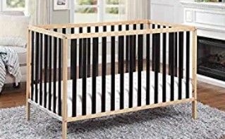 Photo 1 of Baby Cache Deux Remi Island 3-in-1 Convertible Crib (Do Re Me) Natural & Black
