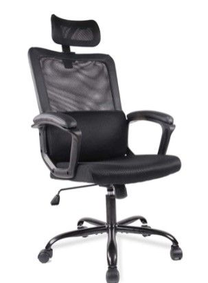 Photo 1 of Office Chair, Ergonomic Mesh Home Office Computer Chair (Black)
