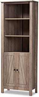 Photo 1 of Baxton Studio Derek Modern and Contemporary Transitional Natural Oak Finished Wood 2-Door Bookcase