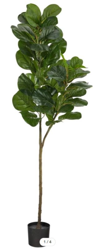 Photo 1 of  Artificial Fiddle Leaf Fig Tree 4.3 ft tall 