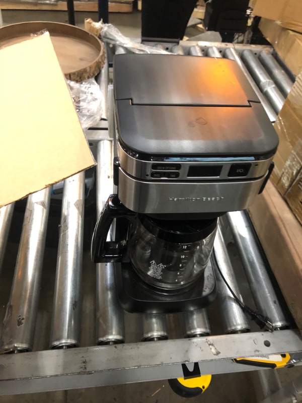 Photo 2 of Hamilton Beach Programmable Coffee Maker, 12 Cups, Front Access Easy Fill, Pause & Serve, 3 Brewing Options, Black (46310)