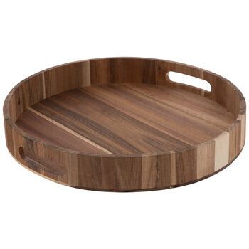 Photo 1 of (stock photo for reference only not exact item)
round wood serving tray 