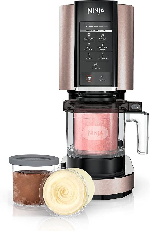 Photo 1 of Ninja NC301RG CREAMi, Ice Cream, Gelato, Milkshake, Sorbet, and Smoothie Bowl Maker, 7 One-Touch Programs, Rose Gold