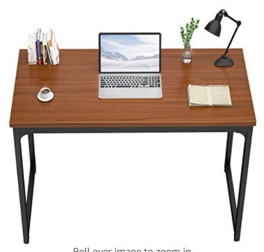 Photo 1 of PARTS ONLY DAMAGED 
Foxemart Computer Desk 47 Inch Modern Sturdy Office Desk 47" PC Laptop Notebook Study Writing Table for Home Workstations