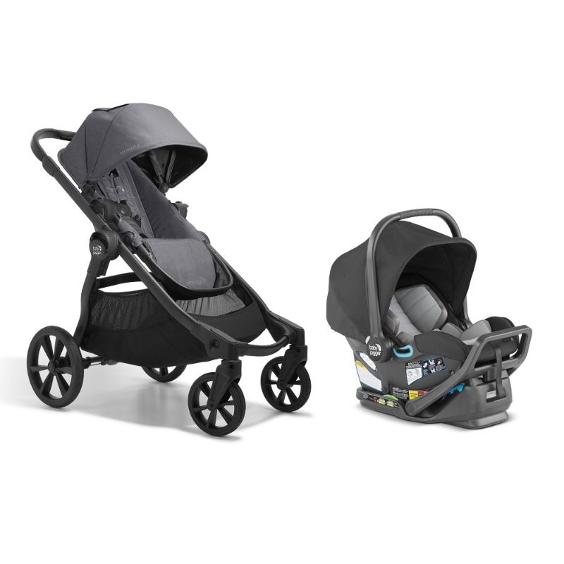 Photo 1 of Baby Jogger City Select 2 Single-to-Double Modular Travel System, Includes City GO 2 Infant Car Seat, Radiant Slate