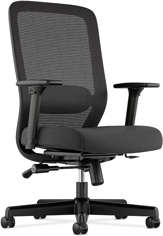 Photo 1 of (stock photo for reference only not exact item )
HON  Task Computer Chair with 2-Way Adjustable Arms for Office Desk, Black Back