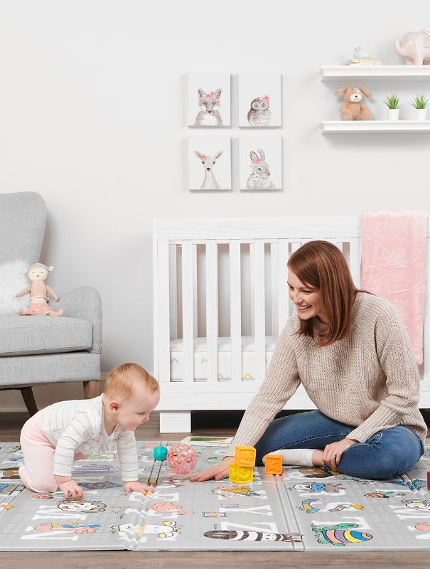 Photo 1 of Regalo Sensory & Learning My Play Mat, Foldable & Reversable, Waterproof, Bonus Kit, Includes Travel Case with Carry Strap, Grey, Extra Large
