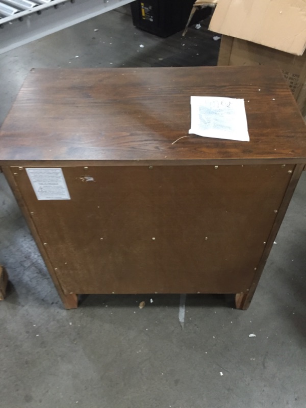 Photo 6 of (MINOR DAMAGE)Sunset Trading Mission Bay 3 Drawer Nightstand | Amish Brown Solid Wood No Assembly Required
