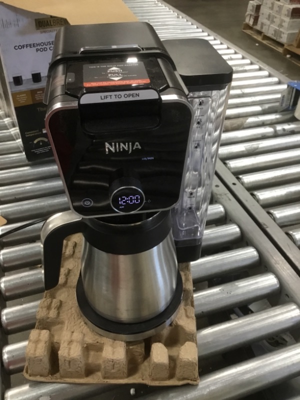 Photo 5 of Ninja - DualBrew 12-Cup Specialty Coffee System with K-cup Compatibility, 4 Brew Styles, and Frother - Black/Silver
