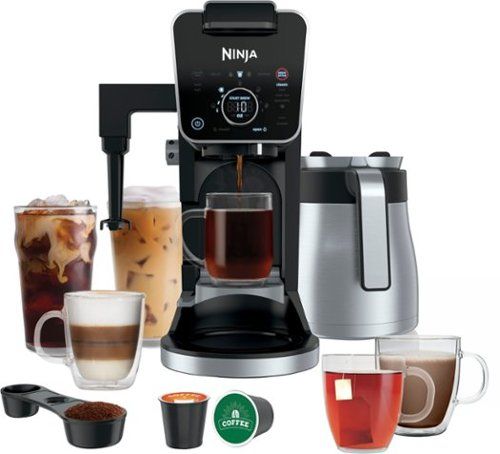 Photo 1 of Ninja - DualBrew 12-Cup Specialty Coffee System with K-cup Compatibility, 4 Brew Styles, and Frother - Black/Silver
