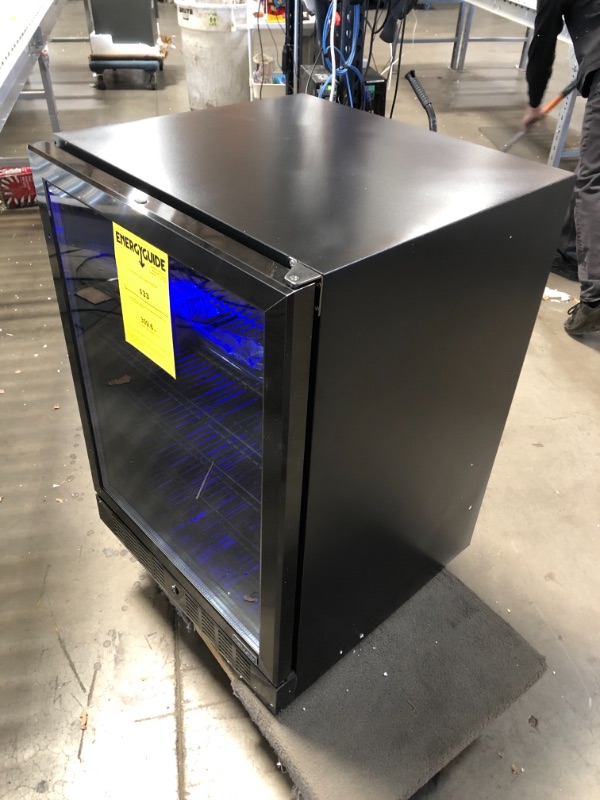 Photo 4 of NewAir 24" Beverage Refrigerator Cooler - 177 Can Capacity - Black Stainless Steal With Built In Cooler and Glass Door | Cool your Soda, Beer, and Beverages to 37F NBC177BS00 22.5 x 23.5 x 33.75 inches

