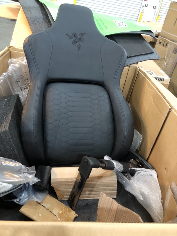 Photo 5 of USED//MISSING: Razer Iskur Gaming Chair: Ergonomic Lumbar Support System - Multi-Layered Synthetic Leather Foam Cushions - Engineered to Carry - Memory Foam Head Cushion - Black
26.2"D x 29.35"W x 53.98"H
