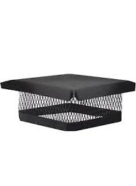 Photo 1 of 13 x 18 in. Fixed Chimney Cap Single Piece Hood Galvanized Steel Rectangle Black