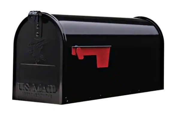 Photo 1 of Gibraltar Mailboxes Elite Black, Medium, Steel, Post Mount Mailbox