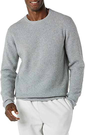 Photo 1 of Amazon Essentials Men's Long-Sleeve Soft Touch Waffle Stitch Crewneck Sweater (Size L) 
