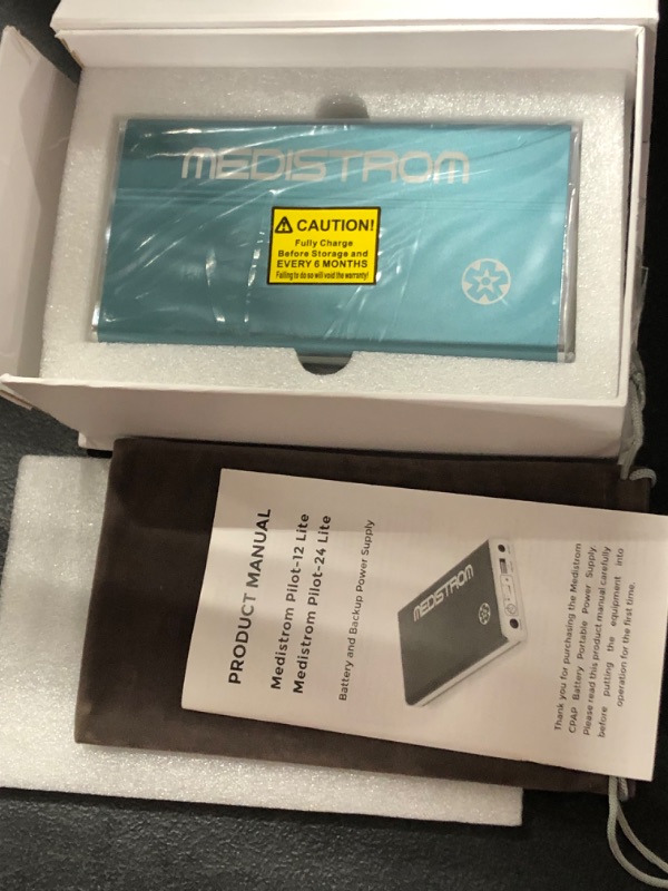 Photo 3 of CPAP Battery/Backup Power Supply for Philips Dream Station, System One and other 12V Devices. Pilot12 Lite is the Smallest, Lightest and Longest Lasting Battery on the Market Today! (Item factory Sealed only opened for picture) 