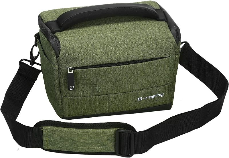 Photo 1 of  G-raphy Camera Bag Case Waterproof DSLR Insert Bag for Nikon, Canon,Sony,Olympus,Pentax and etc (Army Green) 