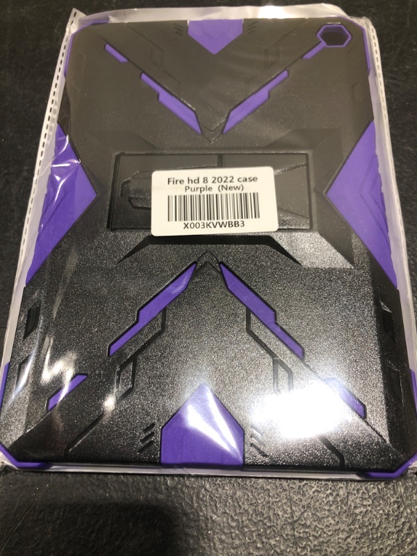Photo 1 of Maomini for New F i r e8 /8Plus Case 2022 Release 12th Generation,Kickstand Armor Defender Cover [ NOT fit F i r e8 Tab 10th/8th/7th Gen 2020/2018/2017] (Purple-)