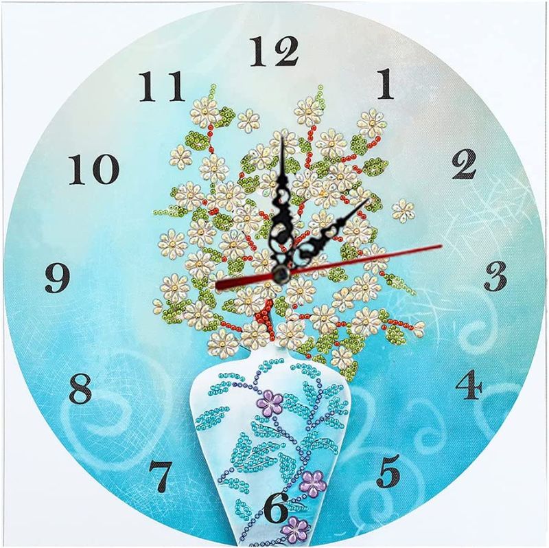 Photo 1 of 5D Diamond Painting DIY Special Shape Rhinestones Cats Wall Clock Partial Drill Crystal Mosaic Art Crafts Diamond Painting by Number Home Wall Décor (FY3)
