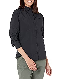 Photo 1 of Amazon Essentials Women's Long-Sleeve Classic-Fit Outdoor Shirt with Chest Pockets, Black, Medium