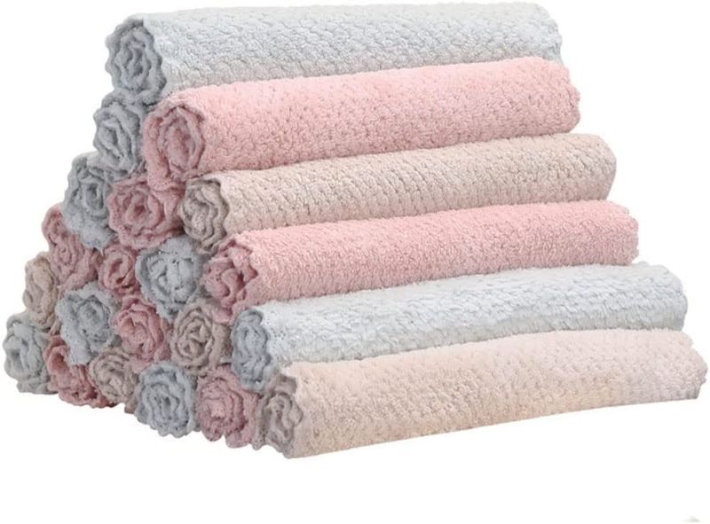 Photo 1 of 10 Pieces Coral Velvet Microfiber Cleaning Cloths,Soft Micro Fiber Cleaning Rags Ultra Absorbent All-Purpose Lint Free Reusable Microfiber Towels for Home, Kitchen, Bathroom, Cars and More
