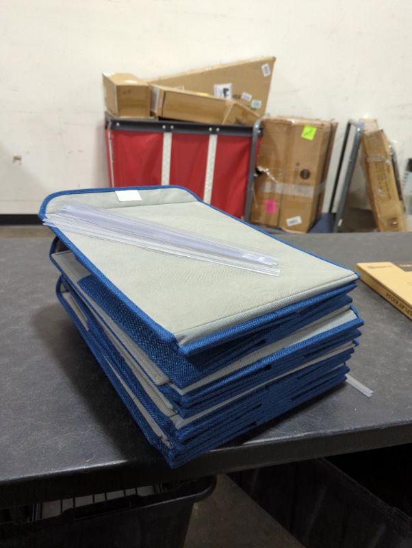 Photo 2 of 4pk navy blue foldable file boxes