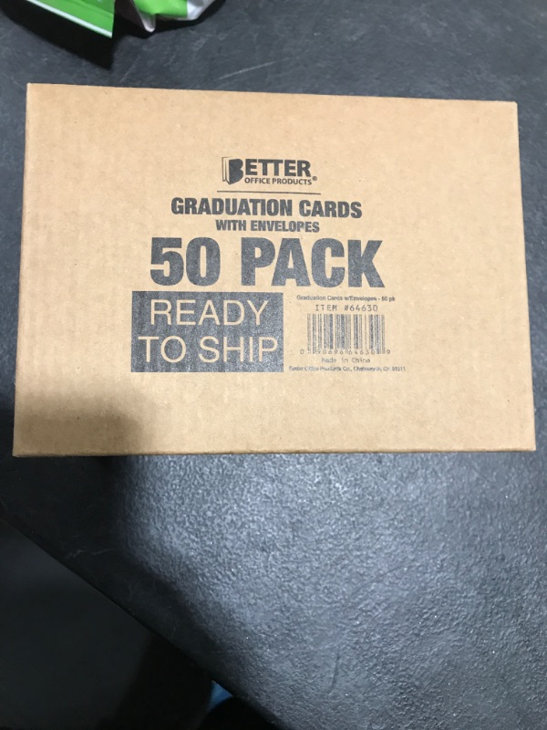 Photo 2 of Graduation Cards 2022 (50 Pack), Graduation Cards Bulk Assortment Box Set, 4 x 6 inch, 6 Designs for All Graduates, Blank Inside, with Envelopes, by Better Office Products, 50 Pack