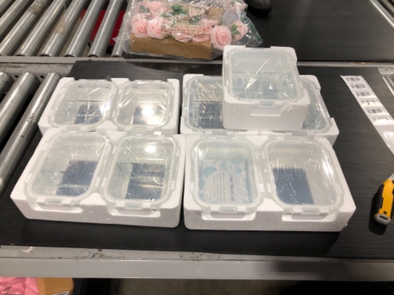 Photo 2 of Bayco 9 Pack Glass Meal Prep Containers 3 and 2 and 1 Compartment