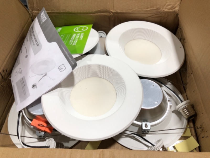 Photo 2 of 5/6 inch LED Can Lights, 6 Pack LED Recessed Lights, Dimmable Retrofit LED Recessed Lighting Fixture, LED Downlight, 15W, 5000K Daylight White, Energy Star & ETL