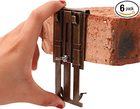 Photo 1 of  Adjustable Brick Hooks Clips, Fits Brick 2-1/4" to 3-3/4" in Height, Heavy Duty Brick Wall Clips for Hanging, No Drill, No Hole, No Damage, No Adhesive Brick Wall Hanger, Easy to Use 15 pcs
