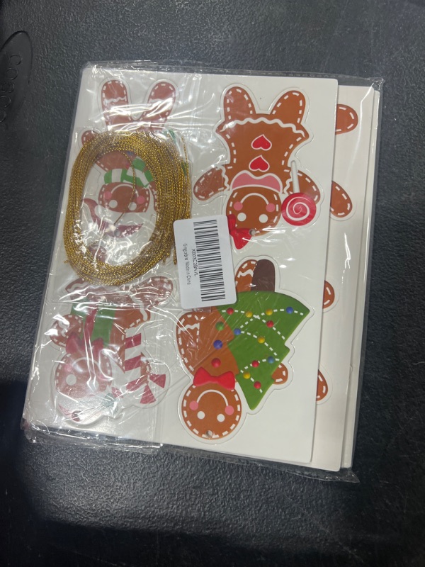 Photo 2 of 24 Pcs Gingerbread Christmas Ornaments Gingerbread Christmas Decor - Gingerbread House Decorations Kit