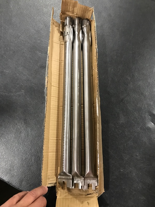 Photo 2 of 62752 3 Burner Tubes Set for Weber Genesis 300 Series (2011-2016) 19 1/2 inch, Genesis E310 E320 E330 S310 S320 S330 Stainless Steel Gas Grill Burner with Front Control Panel