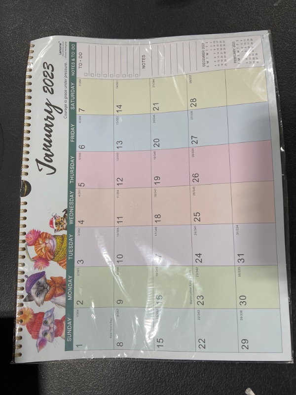 Photo 2 of Calendar 2023-2024 - Wall Calendar 2023-2024 , January 2023 - June 2024, 14.7"×11.6", 18 Monthly Calendar with Ample Colorful Blank Blocks and Julian Dates, Perfect Calendar for Planning