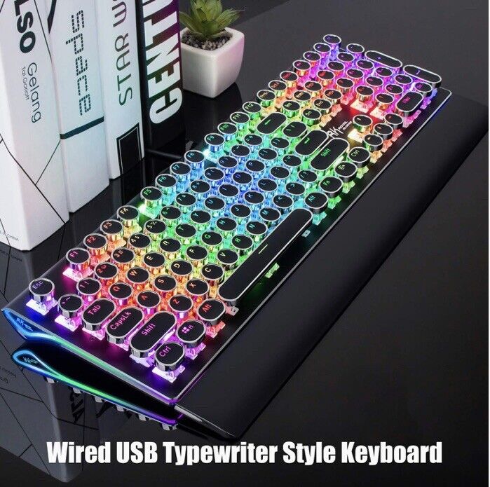 Photo 1 of RK ROYAL KLUDGE Typewriter Style Mechanical Gaming Keyboard 108-Key 