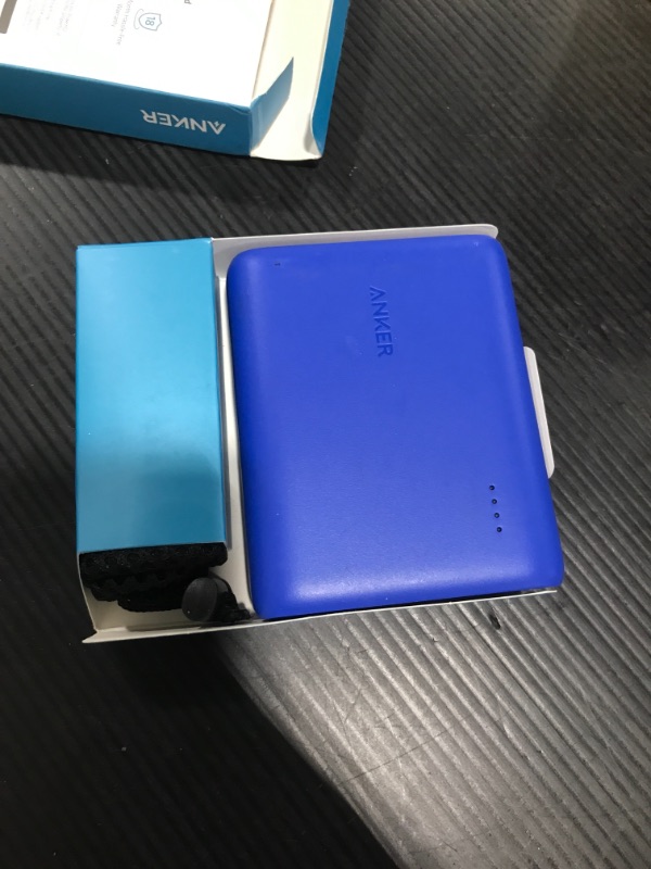 Photo 2 of Anker PowerCore 10000 Portable Charger, One of The Smallest and Lightest 10000mAh External Battery, Ultra-Compact High-Speed-Charging-Technology Power Bank for iPhone, Samsung Galaxy and More (Blue)
