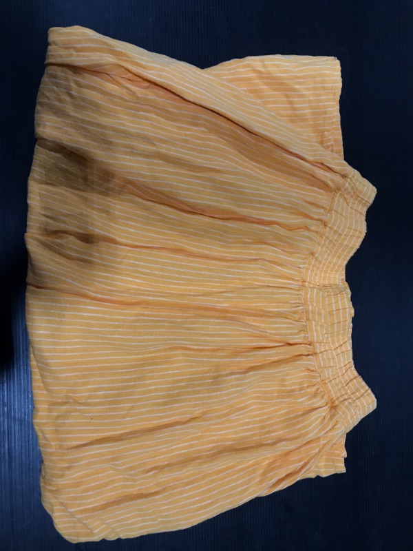 Photo 1 of A NEW DAY ORANGE AND WHITE STRIPPED SKIRT 
SIZE M 