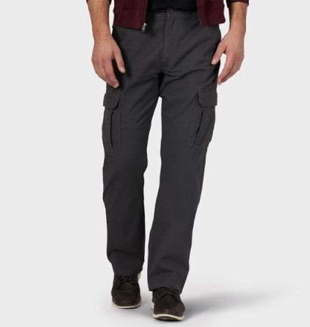 Photo 1 of Wrangler Relaxed Fit Flex Cargo Pants 32"x32" Men's Gray Tech Pocket 