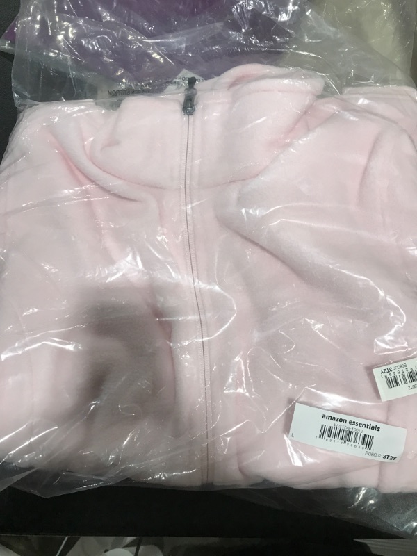 Photo 2 of Amazon Essentials Women's Classic-Fit Long-Sleeve Full-Zip Polar Soft Fleece Jacket (Available in Plus Size) Polyester Light Pink Large