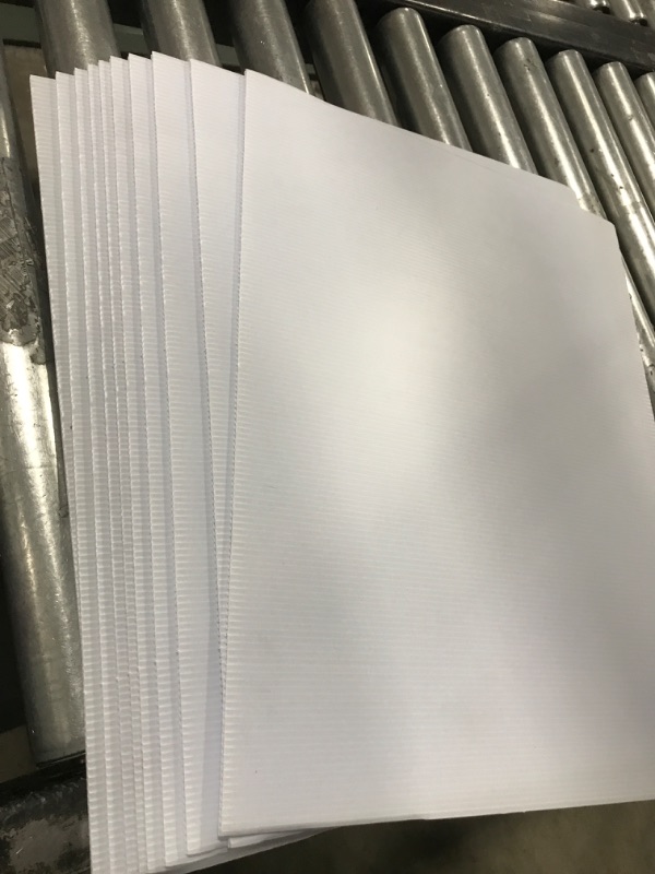 Photo 2 of Corrugated Plastic Sheets | 17in x 13in | 10 Pack | Blank Coroplast Poster Board Signs for Offices, Classrooms, Yard and Garage Sales, Realtor Open Houses, and Custom Birthday, and Graduation Messages