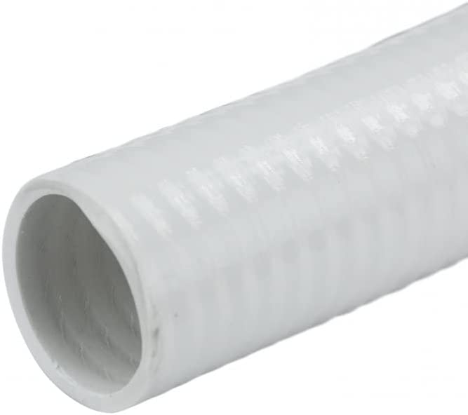 Photo 1 of 1.5 Inch Diameter x 25 Feet Length Flexible PVC Hose | Flexible Pipe White Schedule 40 PVC | Perfect for Plumbing Filtration Systems
