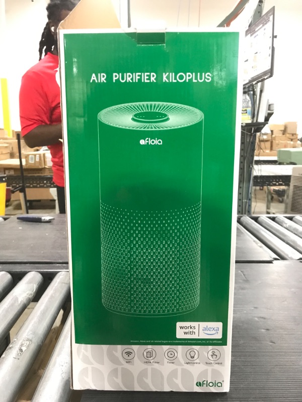 Photo 2 of Afloia Air Purifiers for Home Large Room Up to 1076 Ft², H13 True HEPA Air Purifiers for Bedroom 22 dB, Air Cleaners Dust Remover for Pet Mold Pollen, Odor Smoke Eliminator, Kilo White, 7 Color Light