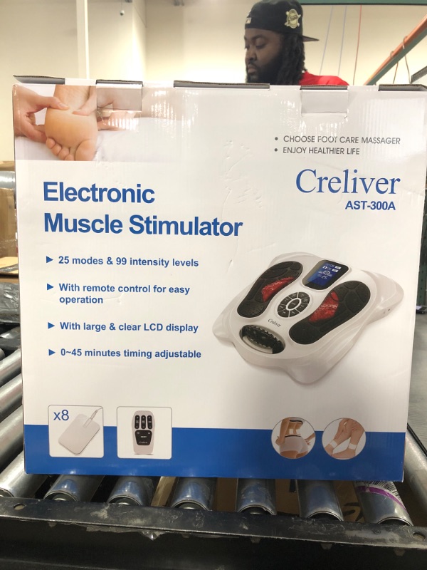 Photo 2 of Creliver Foot Circulation Plus EMS & TENS Foot Nerve Muscle Massager, Electric Foot Stimulator Improves Circulation, Feet Legs Circulation Machine Relieves Body Pains, Neuropathy (FSA or HSA Eligible)