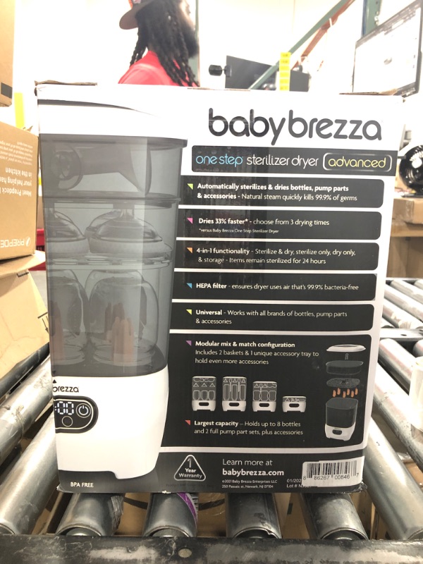 Photo 2 of Baby Brezza Baby Bottle Sterilizer and Dryer Advanced – Electric Steam Sterilization Machine – Universal Sterilizing for All Bottles: Plastic + Glass + Pacifiers + Breast Pump Parts - HEPA Filtration