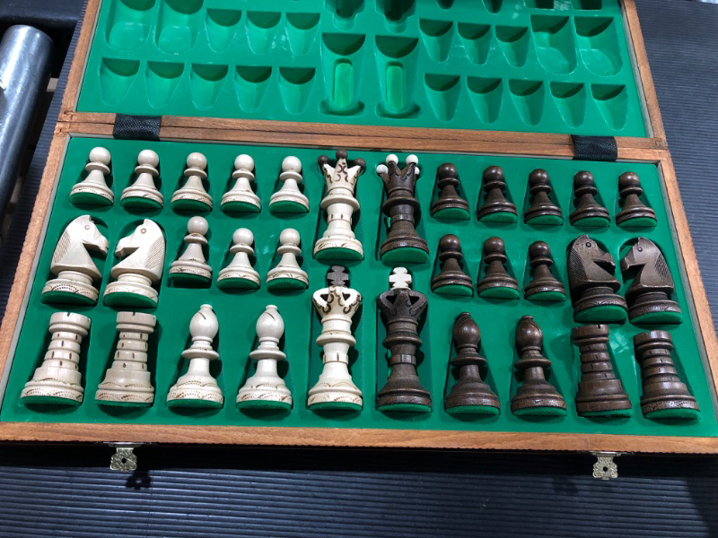 Photo 3 of Beautiful Handcrafted Wooden Chess Set with Wooden Board and Handcrafted Chess Pieces - Gift idea Products (21" (55 cm))