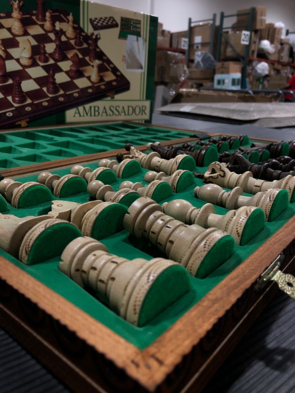 Photo 2 of Beautiful Handcrafted Wooden Chess Set with Wooden Board and Handcrafted Chess Pieces - Gift idea Products (21" (55 cm))