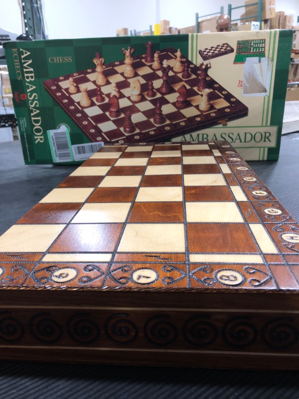 Photo 4 of Beautiful Handcrafted Wooden Chess Set with Wooden Board and Handcrafted Chess Pieces - Gift idea Products (21" (55 cm))