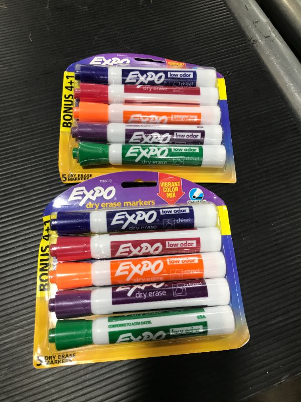 Photo 2 of Expo Intense Colors Low Odor Chisel Tip Dry Erase Markers - 2PK